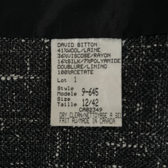 David Bitton 3/4 length jacket in tweed. - Picture 6 of 6